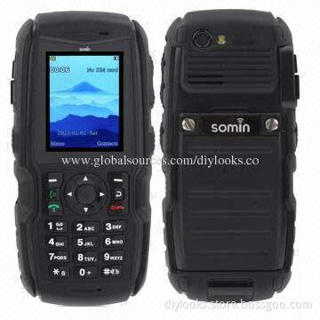 Waterproof Mobile Phones, Dust-proof/Shock-proof with Flashlight, Bluetooth and FM, Dual-SIM Card